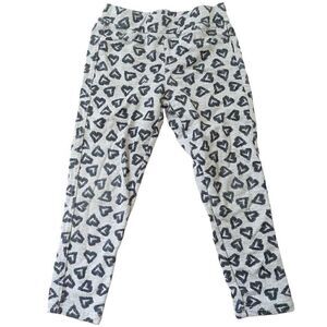 Colette Lilly Girls Leopard Heart Print Gray Leggings